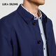 Lucadilong [100% laine importée d'Italie] Veste exécutive du printemps et d'automne masculin Soft and Skin Not-Friendly Jacket Royal Blue M (48)