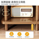 Plain wood solid wood side table sofa side cabinet mini small tea table tea table storage rack living room household simple bedside table [imported solid wood] walnut color 60*30*53cm