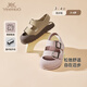 YEEHOO children's shoes, children's sandals, boys' summer new breathable baby soft sole anti-slip baby girl's shoes Velcro, pink size 23, recommended foot length 14.3-14.8