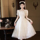 Libaixin champagne couleur robe de soirée pour les femmes 2025 Nouveau niche de luxe léger de gamme haut de gamme en robe de gabarie de gabarit de graduation Couleur de champagne L suggèrent 100-110jin [Jin est égal à 0,5 kg]