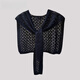 
Yu Zhaolin Internet celebrity shawl summer women's outer wear air-conditioned room shoulder-mounted shoulder-pad vest versatile knitted hollow scarf fashionable and versatile apricot color