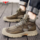 
Bull Family Men's Shoes Spring and Autumn New Handmade Outdoor Non-Slip Martin Boots Men's Casual High-top Leather Shoes Working Boots Men's Khaki [Four Seasons Single Shoes] GN124101279 41 (Sports Shoes Size)