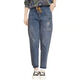 Zhidoudou Plus Velvet High Taist Broidered Women's Pantals Spring and Summer 2025 Nouveau pantalon élastique et doux Slinom Slinom HARUN 9905 Broidered Small Flowers plus Velvet S Recommandé 85-100jin [Jin est égal à 0,5 kg]