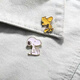 WEISHINI Cartoon Snoopy Brooch Cute Puppy Japanese Metal Badge Men's and Women's Personalized Pin Bag Ornament Snoopy