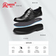 Strongman Fashionable Business Casual Shoes Commuting Lace-up Leather Shoes Lightweight Breathable Cowhide Men's Shoes JDA73213 Black 42
