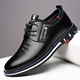 Playboy men's shoes 2025 autumn new casual leather shoes men's genuine leather shoes men's Korean style trendy white shoes 9858 white 38 free belt socks insoles