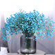 AIMAN Gypsophila dried bouquet for home decoration, living room and bedroom decoration, flower arrangement, eternal freshness, birthday gift with vase, Gypsophila white + pink + white porcelain bottle, dried flower bag