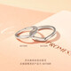Chow Sang Sang PROMESSA Xingyu platinum diamond ring V-shaped star track couple ring for women 94706R pricing 11 circles