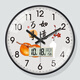 Innovation Peng Innovation Chinois Watch Clock Room Room tout est bon pour la maison silencieuse avec un calendrier simple Mur d'horloge électronique moderne A673 Black [mouvement silencieux] 8 pouces (diamètre 20 cm) Small
