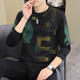 2025 autumn and winter new men's long-sleeved T-shirt European fashion men's handsome fashionable sweatshirt plus size base shirt T-shirt Spring and autumn thin 6628 black 3XL 165-180Jin[Jin equals 0.5 kg]