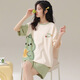 Jingpufei Sommer lose große Cartoon-Kurzärmel-Frauenpyjama und Heimkleidung Guangzhou Dreizehn Linien 687 Radieschen Lauf 175 l Größe [vorgeschlagen 98-112 Jin [Jin gleich 0,5 kg]]]