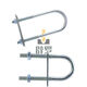 M1416 full set of galvanized extended U-shaped screws U-shaped snapshots U-shaped bolts U-shaped tube clamping telephone pole clamp 16*50*98 with pad