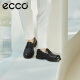 ECCO 25 Sommer New Cowide Business Britisch -Stil -Loafer -Schuhe Männer Urban Seoul 522324 Black 42