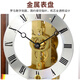Hanshi (Hense) solid wood mechanical desk clock Chinese style living room wind-up desk clock creative retro sitting clock ornaments clock HD03 German Hemler 14-day movement