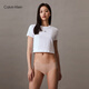 Calvin Klein Unterwäsche 24 Frühlings- und Sommer-Frauen mit zwei Padded CK markless Baumwollgekrönte Anti-Pinch-Hüft-Halbpolster-Unterwäsche für Frauen QP1049 Accessoires 6xy-Raum Schwarz/Fleischfarbe 2 xs
