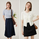 Fan Silann Fan Silann Summer Strick -Strickjacke Frauen 2024 Neue trockene Tennislinie Leichte Top 12014 Leinen Asche M