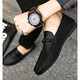 
Red Dragonfly 2025 new men's shoes, one-foot-punched bean shoes, men's business loafers, men's black breathable soft-soled leather shoes, YL-D831 brown 39