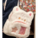 
Ziwu Qian new cute plush puppy backpack large capacity soft girl schoolbag cartoon student backpack close blue puppy bag thickened-SLBS686