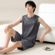 Pajamas Summer Summer de algodón puro Cotton Pure Vest Summer Adolescente de gran tamaño para hombres de ropa casual del hogar Código Código 4xl (recomendado 180-200Jin [Jin equivale a 0.5 kg])