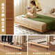 Cama de madera maciza original Moderna cama doble simple cama de roble tatami sin cama para la cabeza de apartamento pequeño lado de lado lateral cama l701y 1.2*2.0 metros - roble de una cama soltera - color de madera log