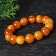 Mushu natural chicken fat yellow old beeswax amber round bead bracelet, unoptimized raw stone old beeswax bucket bead bracelet for men and women, collection grade 14mm (men and women)