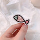 Jiaoxue Fiacry small fish bone hair clips 4 pack women's side bangs clip forehead one-word clip bb clip headwear