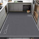Xuxian floor mats, kitchen floor mats, stain-resistant mats, household anti-slip carpets, water-absorbent and oil-proof, large-area custom-made foot mats, black kitchenware, 100*160cm, waterproof and anti-scalding