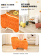 Mantenga linda alpaca montura muñeca taburete asiento animal muñeca con ruedas regalo de cumpleaños de juguete de lujos de lujo para mujeres para mujeres con estilo de polea de naranja desgarrable 1.12m