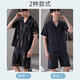 Langsha Bingsi Pajamas Men's Cool Summer Short Sleeve Shorts Suit Summer Large Size Outdoor Teen Home Clothes