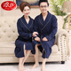 
LangSha (LangSha) middle-aged men and women long sleeve cotton bathrobe nightgown mid-length large size pajamas home clothes big red zodiac year red 1 LSY16822 M