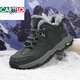 CARTELO crocodile (CARTELO) two-layer cowhide autumn and winter waterproof non-slip outdoor hiking shoes men's genuine leather shoes hiking and mountain climbing casual shoes plus velvet 2287 dark gray 39