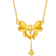Saturday Fortune Gold Necklace Women's Bow Pure Gold Pendant Birthday Gift Price A0612627 Approximately 5.17g40+5cm