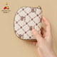Scarecrow card bag for women new multi-function Japanese and Korean mini coin wallet portable card bag 12 card slots small card case ID bag dark brown (A style)