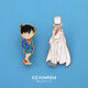 Detective Conan peripheral badges cartoon anime Kidd metal badge couple Japanese and Korean small brooch bag pendant trailer Kidd