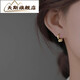 Tiansi 18k gold earrings women's hoop earrings light luxury niche design earrings exquisite imitation 18k gold earrings gift gold