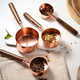 Pudding wooden handle stainless steel coffee measuring spoon 5/15ml baking measuring spoon set milk powder spoon seasoning scale measuring cup household 5ml-measuring spoon-gold