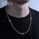 SHENGSHIQIYUAN pt950 platinum necklace men's style clavicle chain laser ball platinum necklace trendy men high-end sense platinum 950 48-52 cm 23-25 g