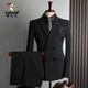 Woodpecker (TUCANO) double-row suit suit men's formal business casual fashion Korean version slim large size wedding small suit for men medium gray (suit + trousers) XL 52 (123-135Jin Jin equals 0.5 kg)