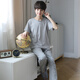 MANNIDO MEN MEN'S BIG KINDER KINDER FRINGE UND AUTUMN PURE COTTOME Kurzärärmelhosen Pyjamas Set Dünn Cartoon Teenager Hauskleidung kann außerhalb N9901 getragen werden