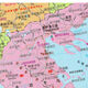 2023新款 巴尔干半岛 希腊 罗马尼亚 塞尔维亚 中文版 海报 13590cm（高X宽） 油画布（有配送专业胶不伤墙）