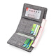 Tuzun Japanese short three-fold wallet for men college students canvas trendy high school thin coin wallet for boys niche card bag gray