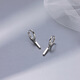 RU AEOKARS925 Silver Needle Small Silver Bar Earrings Small Earrings Silver Earrings Cold Wind Earrings Women's Earrings You Don't Need to Take Off While Sleeping Silver Pair