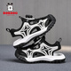 Babudou boys' head sandals summer 2025 new children's beach shoes medium-sized children's anti-slip soft sole boy sports sandals TBDK983 black 33 shoes inside length 21cm