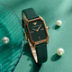 
Emporio Armani watch ladies small square watch full of stars European and American watches fashionable small green watch quartz watch Valentine's Day gift for girlfriend AR11149 [Peacock green/small square watch]