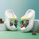 Chaussures de trou pour enfants Boy Slippers Children's Summer New Style Baby Baby Baby Might Keads et Grands Children's Anti-Slip Soft Sod Child Parent-Child Sandales Bleu foncé [Minecraft] 37