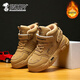 SNOOPY Snoopy children's shoes children's Martin boots for boys and girls winter short cotton boots short velvet warm cotton shoes 2006 brown 37