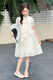 Nuevo estilo de vestido chino para niñas para niñas de moda y de moda Summer Nuevo chino Sweet Children's Vestido Off White 170