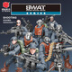 Xiangjun Blocs Blocs Special Police Soldier Doll Model Multi-Move Joint Assembly Figly Set Boy Toy Gift XJ-9902 Lightning Police spéciale 8 poupées + Armes