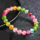 Tourmaline bracelet Brazilian natural candy ladies couple single circle bracelet old mineral loose bead color 10mm candy tourmaline bracelet