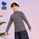Mini Bala parent-child glutinous rice T-shirt for boys and girls 2024 winter new high-neck bottoming shirt